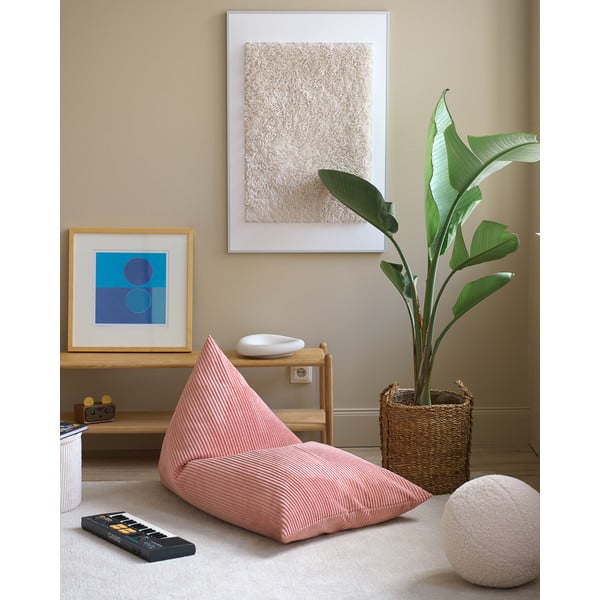 Růžový manšestrový dětský sedací vak Big Lounger – Wigiwama-image-2