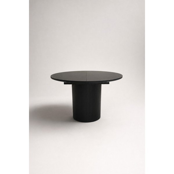 Kulatý rozkládací jídelní stůl s přídavnou deskou v dekoru dubu ø 115 cm Malaga - II. jakost – Bonami Selection-image-1