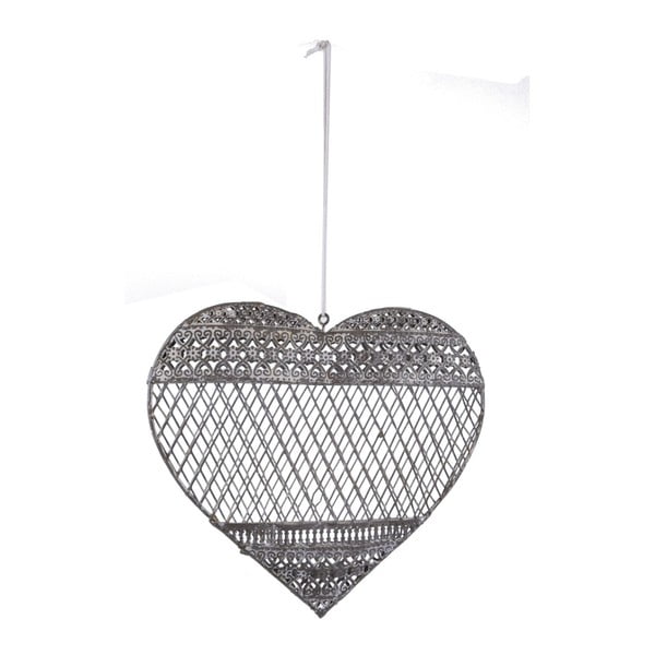 Závěsná dekorace z kovu ve tvaru Srdce Ego Dekor, ⌀ 17,5 cm