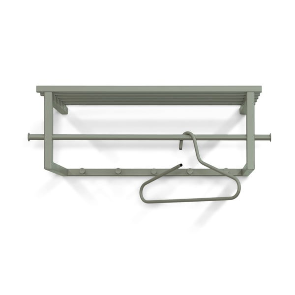 Šedozelený kovový nástěnný věšák s poličkou 76 cm Marco – Spinder Design-image-2