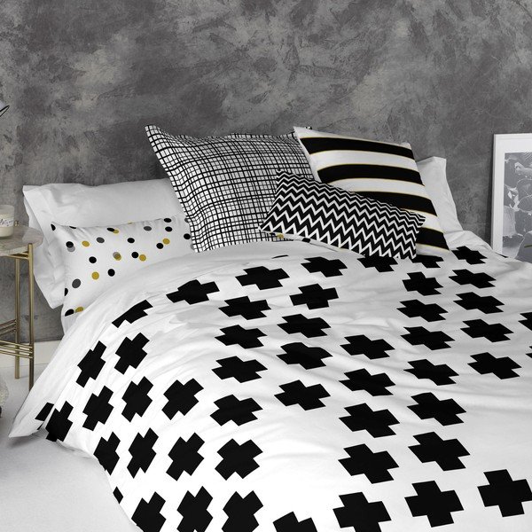 Sada 2 bavlněných povlaků na polštář Blanc Mustard-image-1