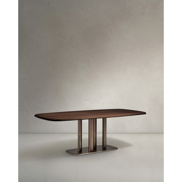 Jídelní stůl v dekoru ořechu 100x180 cm Melvar – Kave Home-image-3