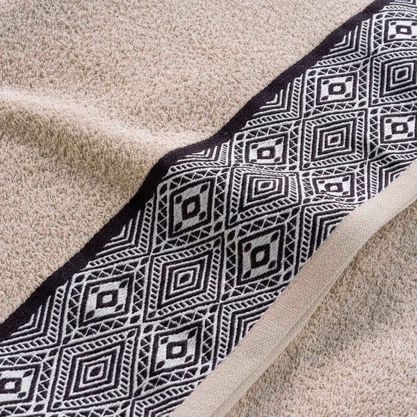 Béžová froté bavlněná osuška 90x150 cm Esteban – douceur d'intérieur-image-2