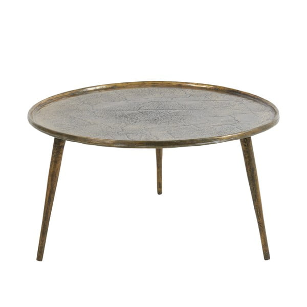 Kovový kulatý konferenční stolek v bronzové barvě ø 67,5 cm Babina – Light & Living