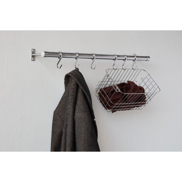 Nástěnný věšák nerezový v matně stříbrné barvě 70 cm Hang-It – Mette Ditmer Denmark-image-2