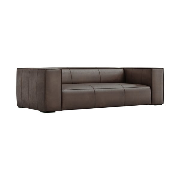 Hnědá kožená pohovka 227 cm Madame – Windsor & Co Sofas-image-2