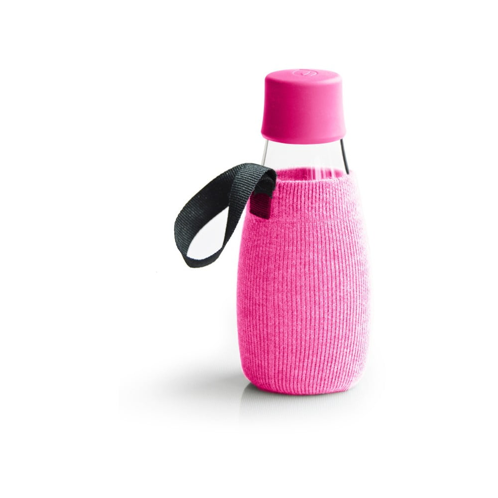 Růžový obal na skleněnou lahev ReTap, 300 ml