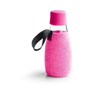 Růžový obal na skleněnou lahev ReTap, 300 ml