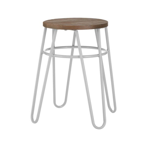 Šedá/v přírodní barvě stolička z jilmového dřeva District – Premier Housewares
