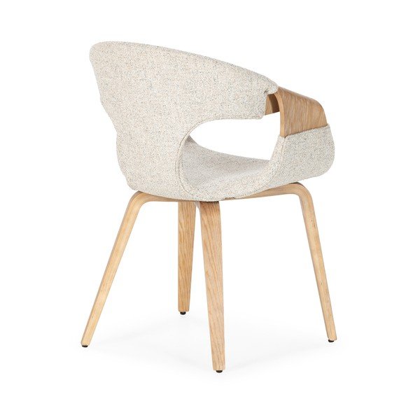 Béžová čalouněná jídelní křesla v sadě 2 ks s područkami Elif – MOME-image-3