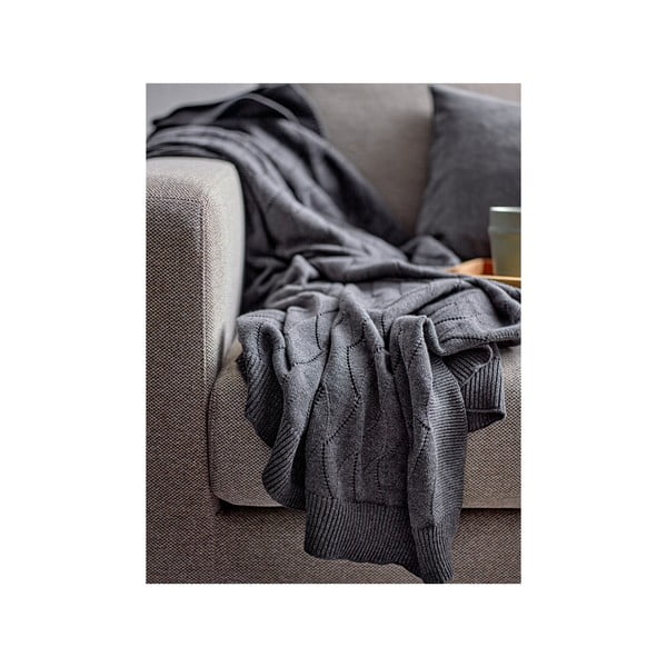 Šedá pletená deka 130x170 cm Gentle – Södahl-image-2