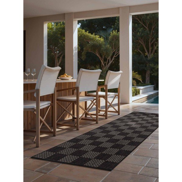 Černý/krémový vnitřní a venkovní běhoun 80x200 cm Haringey Dorothy – Ted Baker-image-1