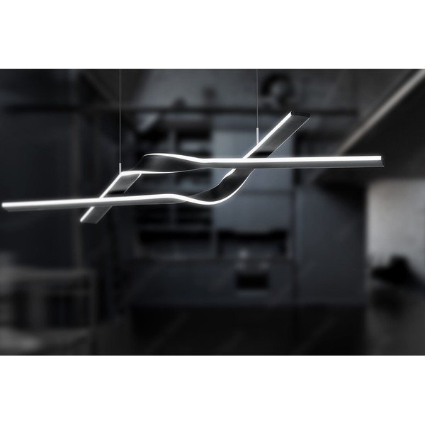 Černé LED závěsné svítidlo s kovovým stínidlem Cicenza – CINQUE-image-2