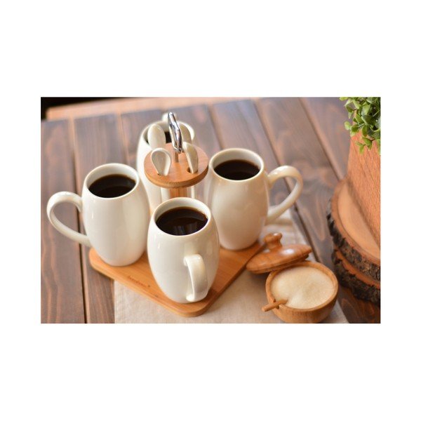 Kávový set z porcelánu a bambusu Suedo-image-1