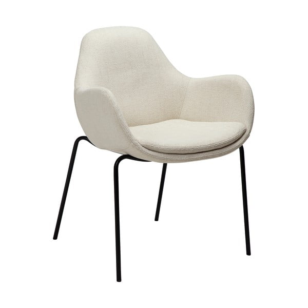 Krémové křeslo z textilie bouclé Zimmer – DAN-FORM Denmark