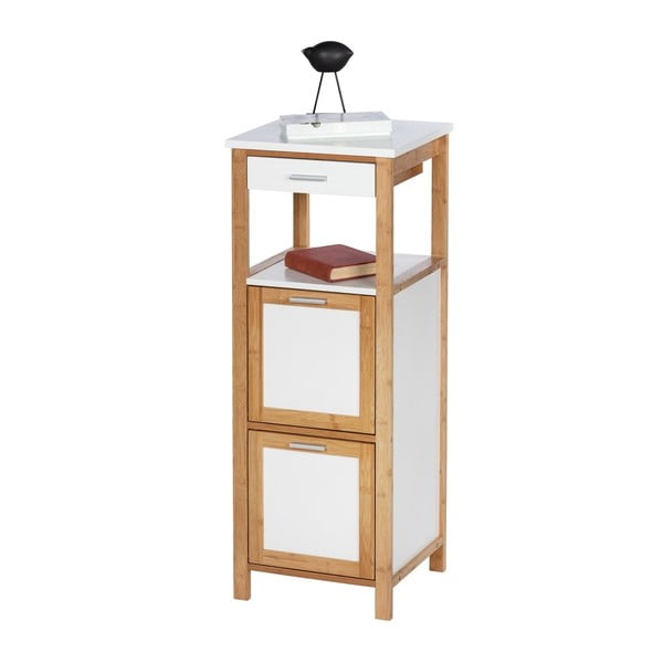 Bambusová koupelnová skříňka se 2 policemi a úložným prostorem Wenko Finja-image-2