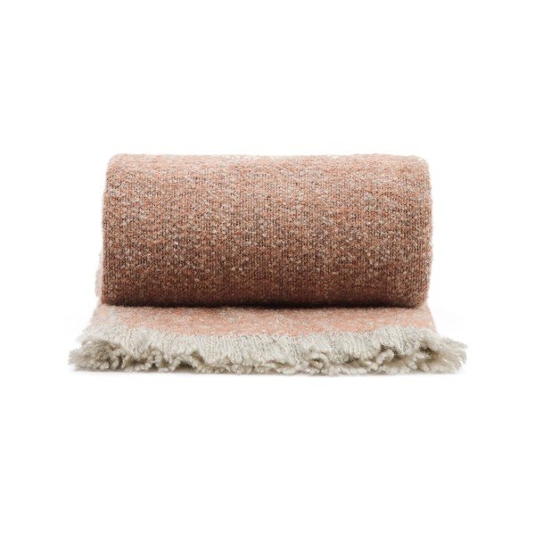 Deka v terakotové barvě s příměsí vlny 130x170 cm Rodin – Kave Home