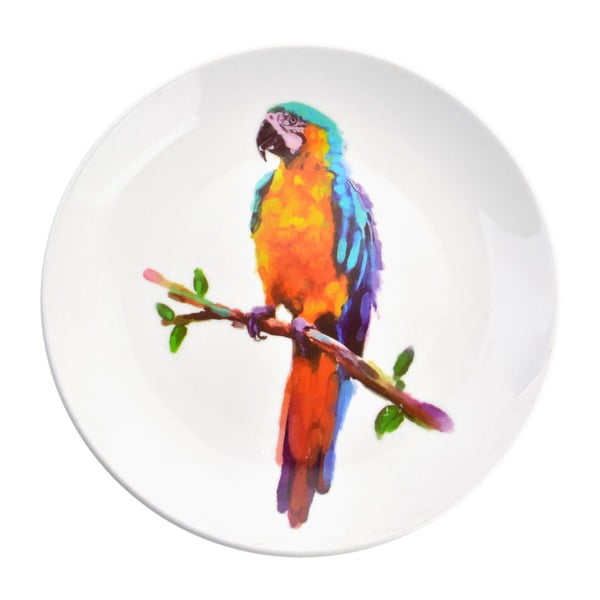 Dekorativní keramický talíř Clayre & Eef Parrot, ⌀ 20 cm