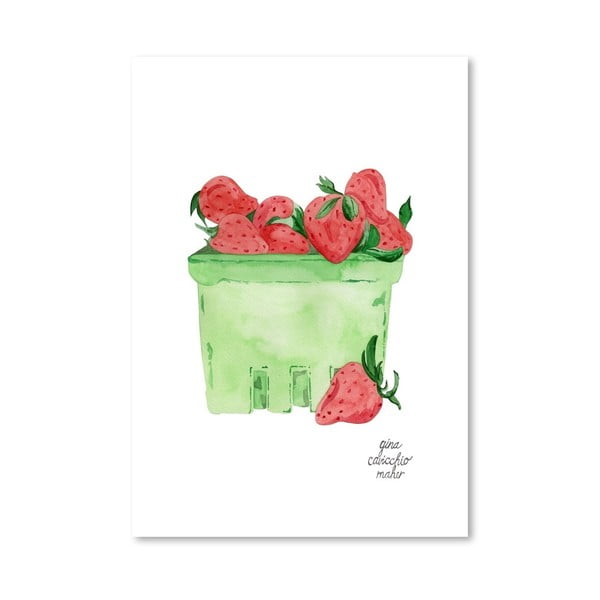 Autorský plakát Strawberries, 30x42 cm