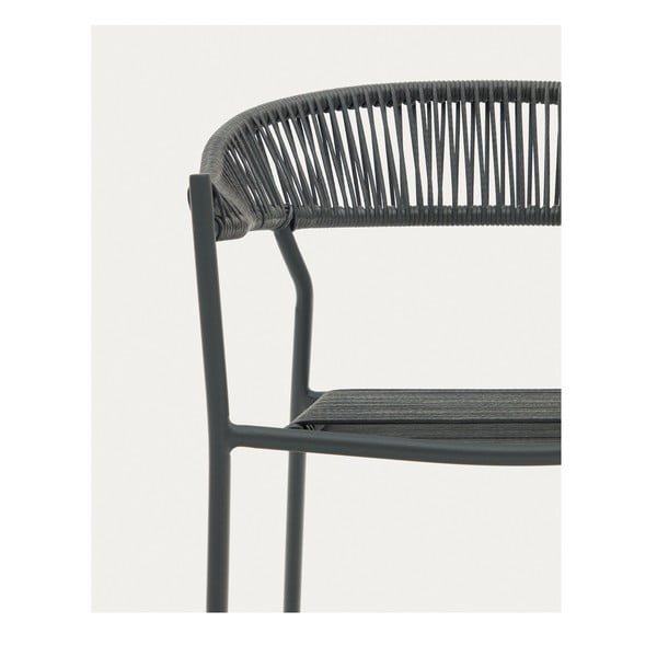 Šedé jídelní židle z umělého ratanu v sadě 4 ks Futadera – Kave Home-image-4