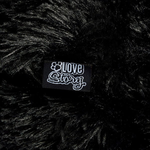 Černý pelíšek pro psa ø 75 cm – Love Story-image-3