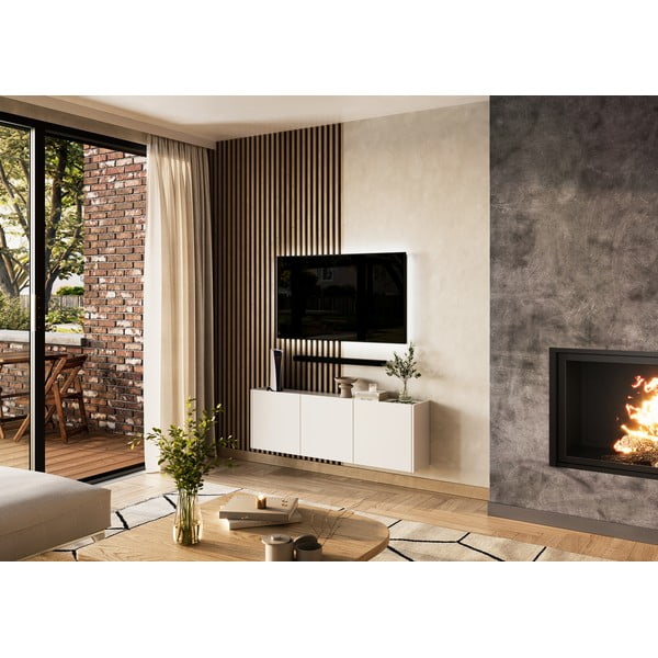 Bílý TV stolek 138x45 cm Piana – Germania-image-1