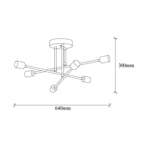 Stropní svítidlo ve zlaté barvě 64x64 cm Flower – Opviq lights-image-4