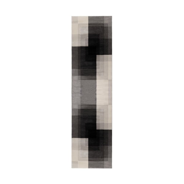 Šedo-černý koberec Flair Rugs Plaza, 60 x 230 cm