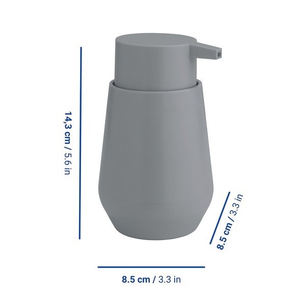 Šedý plastový dávkovač mýdla 360 ml Vara – Allstar-image-1