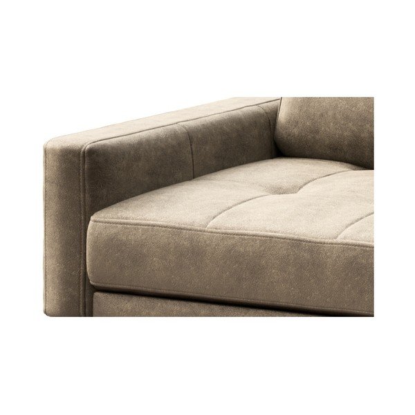 Béžové křeslo z imitace kůže MESONICA Musso Tufted-image-4