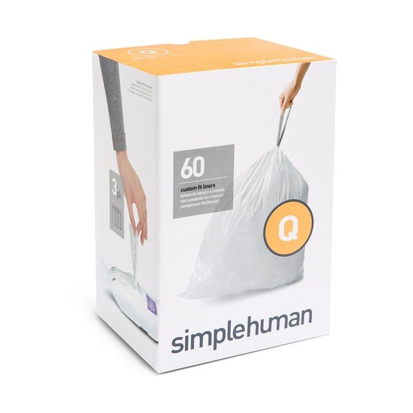 Stahovací pytle na odpadky v sadě 60 ks 65 l Q – simplehuman