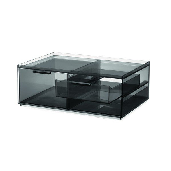 Matně černý koupelnový organizér na kosmetiku z recyklovaného plastu – iDesign-image-3
