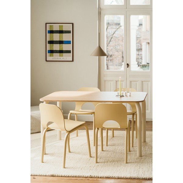 Jídelní stůl s deskou v dubovém dekoru 80x140 cm Meko – noo.ma-image-1