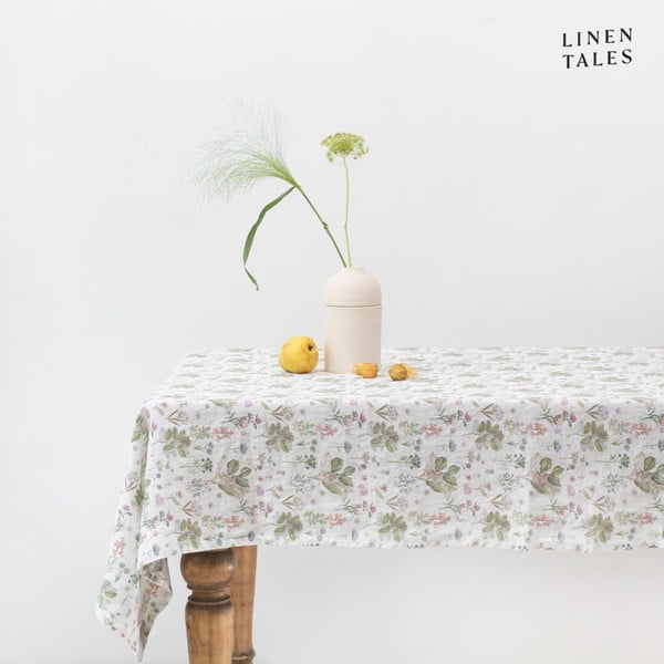 Lněný ubrus 140x300 cm White Botany – Linen Tales-image-1