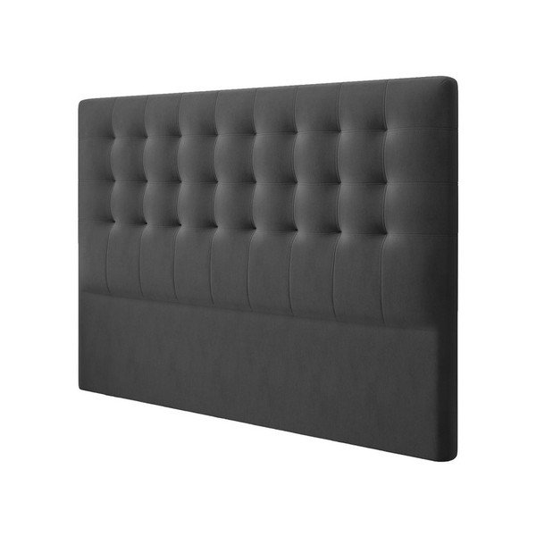 Tmavě šedé čelo postele se sametovým potahem Windsor & Co Sofas Athena, 180 x 120 cm-image-2