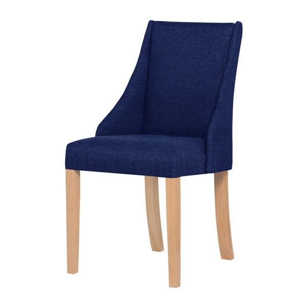 Modrá židle s hnědými nohami Ted Lapidus Maison Absolu