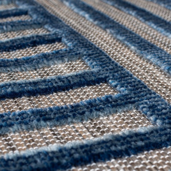 Tmavě modrý vnitřní a venkovní koberec 120x170 cm Vigo Blocks – Flair Rugs-image-3