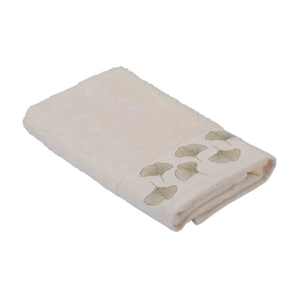 Krémový ručník z bavlny Bella Maison Ginkgo, 30 x 50 cm