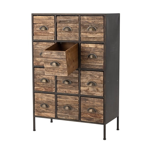 Černo-hnědá kovová komoda 60,5x92x33,5 cm Matteo – Bloomingville-image-3