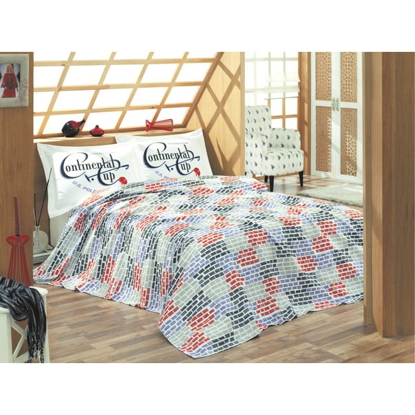 Set přehozu přes postel a prostěradla U.S. Polo Assn. Kenner, 200 x 220 cm