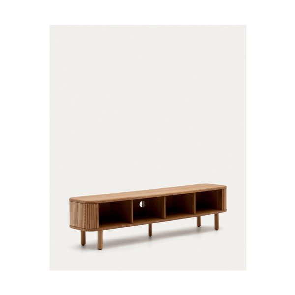 TV stolek v dekoru jasanu v přírodní barvě 200x50x40 cm Mailen – Kave Home-image-4