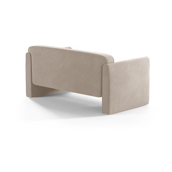 Béžová sametová pohovka 140 cm Abby – Micadoni -image-2