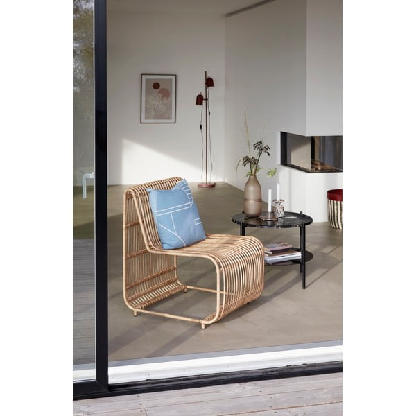 Hnědá skleněná váza Hübsch Frosted, výška 30 cm-image-1