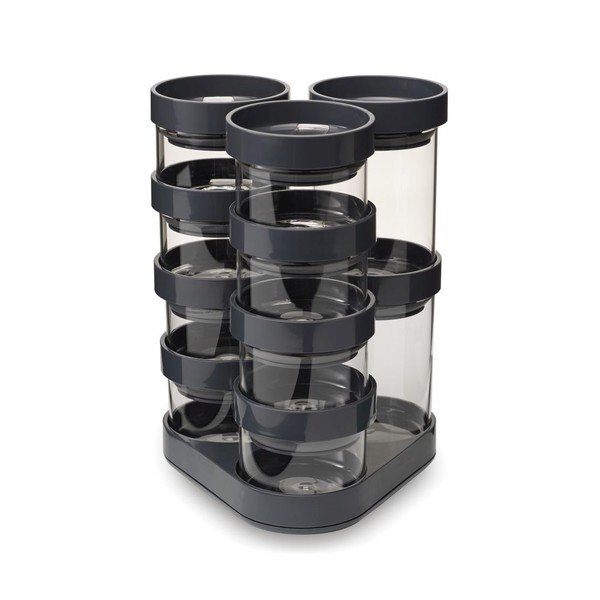 Rotační stojan s kořenkami SpiceStore Carousel, šedý