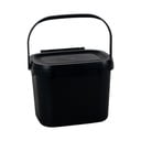 Černá nádoba na kompostovatelný odpad s víkem Addis, 24,5 x 18,5 x 19 cm