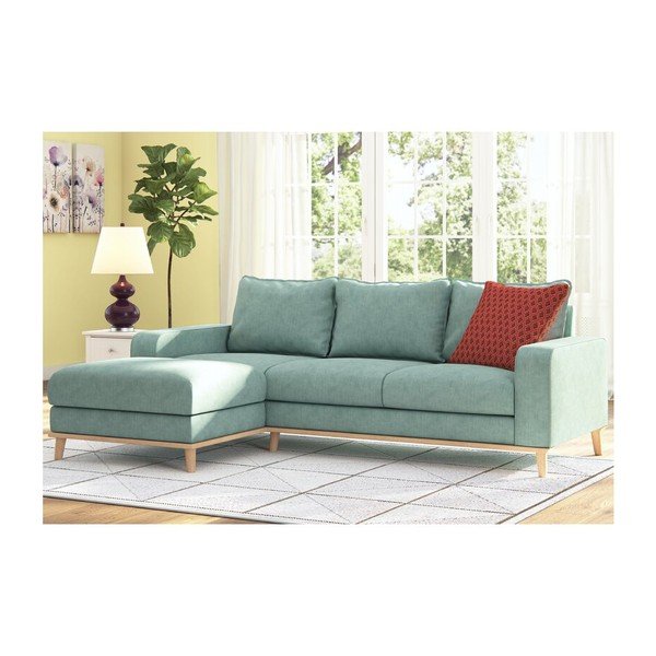 Tyrkysová rohová pohovka (levý roh) Beata – Ropez-image-1