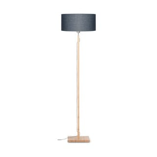 Stojací lampa s tmavě šedým stínidlem a konstrukcí z bambusu Good&Mojo Fuji
