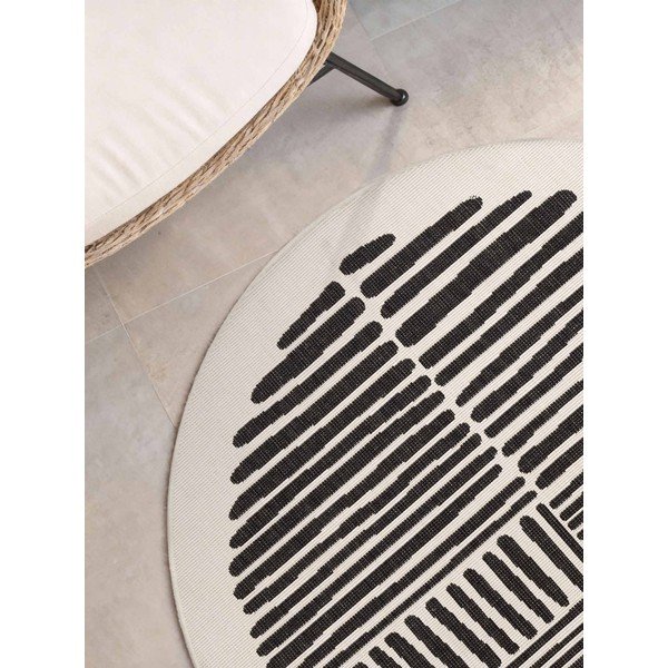 Černý/krémový kulatý vnitřní a venkovní koberec ø 200 cm Haringey Bounds – Ted Baker-image-3