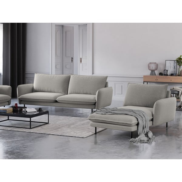 Světle šedá lenoška Cosmopolitan Design Vienna, pravý roh-image-1