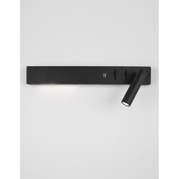 Matně černé kovové LED nástěnné svítidlo s ohybatelnou konstrukcí/s USB portem Vida – Nova Luce-image-4